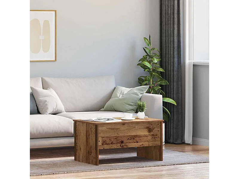 Tavolino da caffè Legno antico 80 x 50,5 x 42,5 cm Legno ingegnerizzato