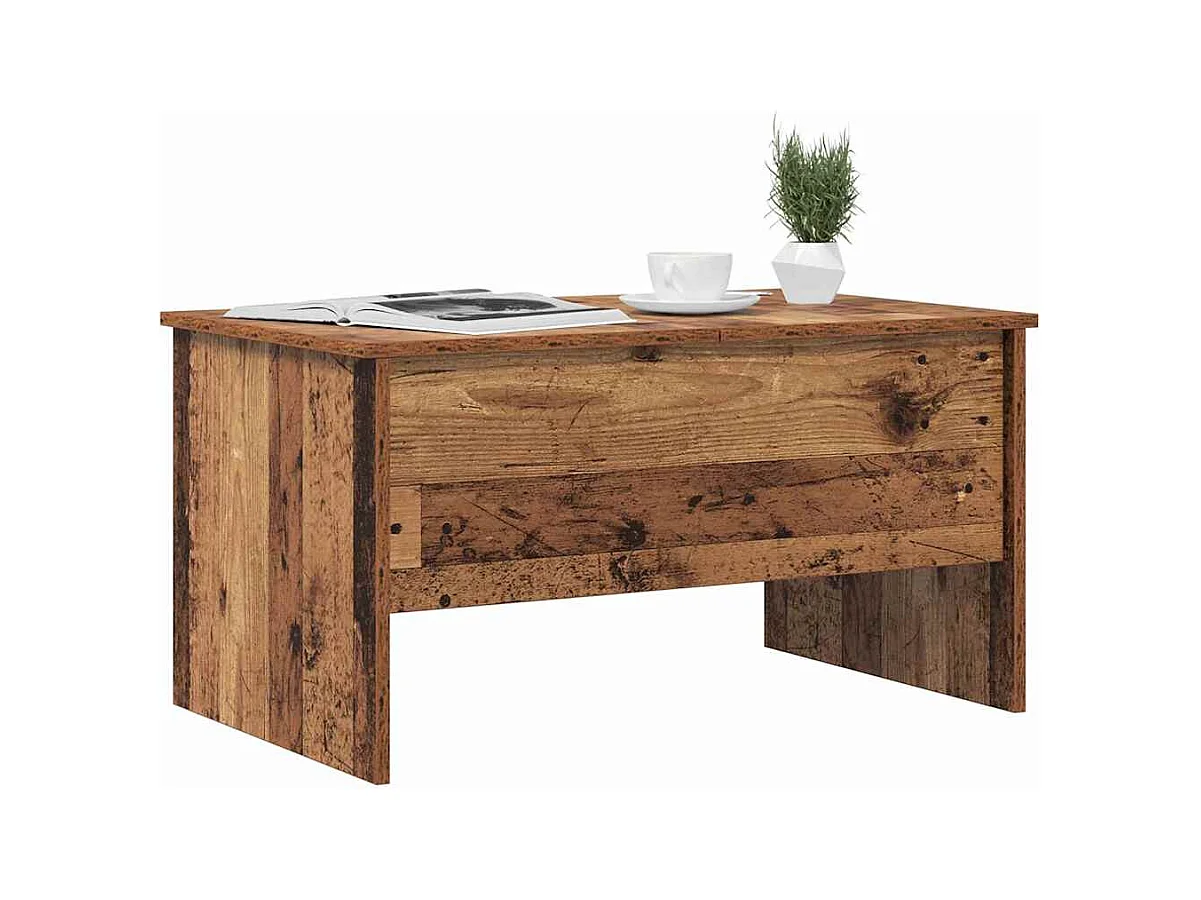 Salontafel Antiek hout 80 x 50,5 x 42,5 cm Bewerkt hout