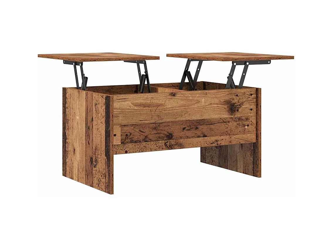 Salontafel Antiek hout 80 x 50,5 x 42,5 cm Bewerkt hout