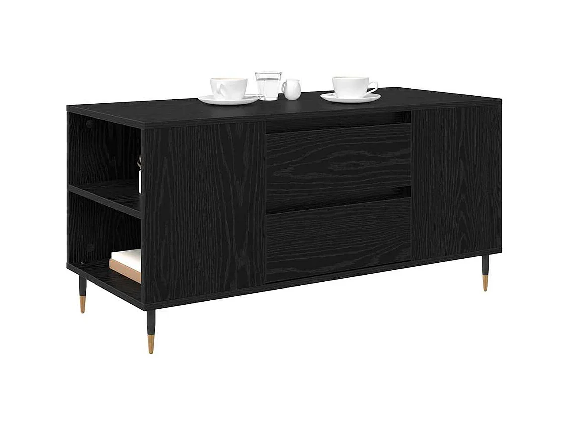 Table basse Chêne noir 102 x 44,5 x 50 cm Bois d'ingénierie