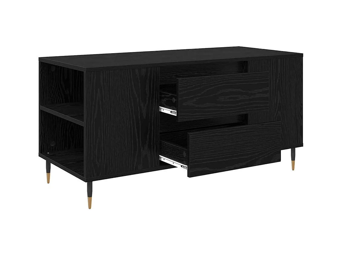 Table basse Chêne noir 102 x 44,5 x 50 cm Bois d'ingénierie