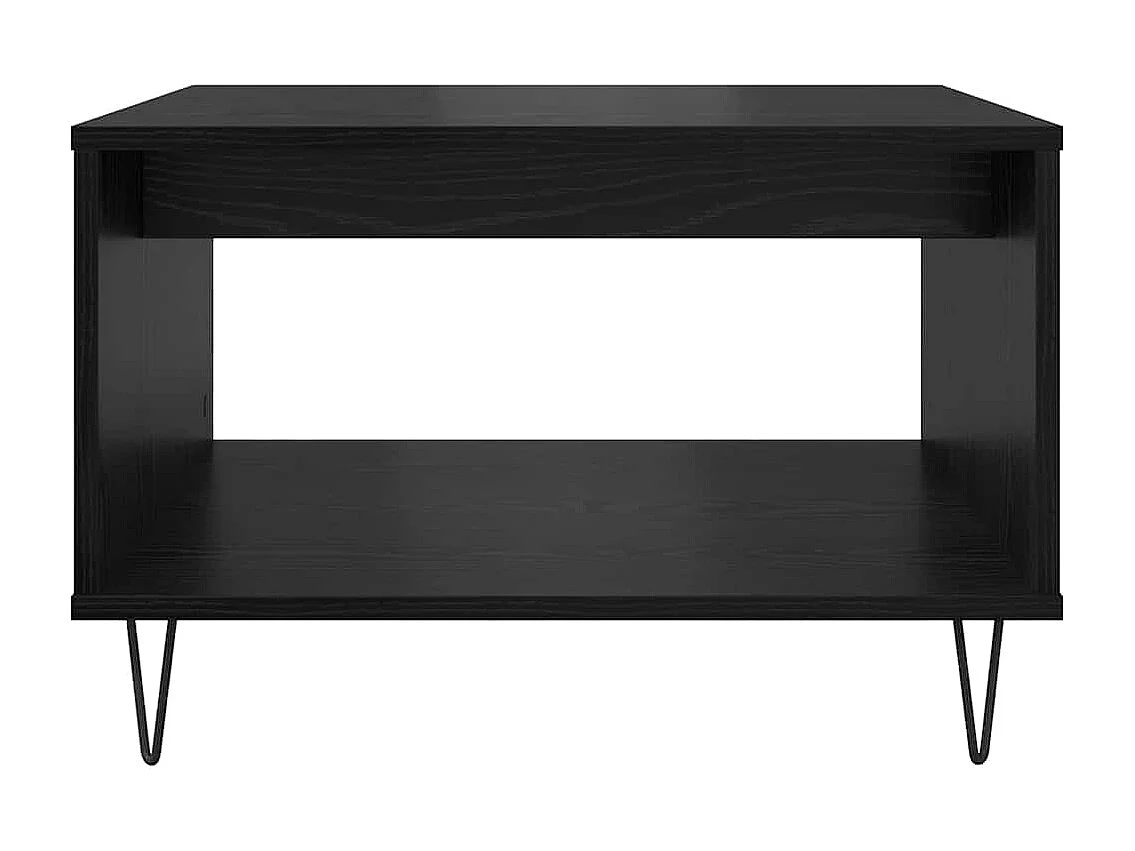 Salontafel Zwarte eik 60 x 50 x 40 cm Bewerkt hout