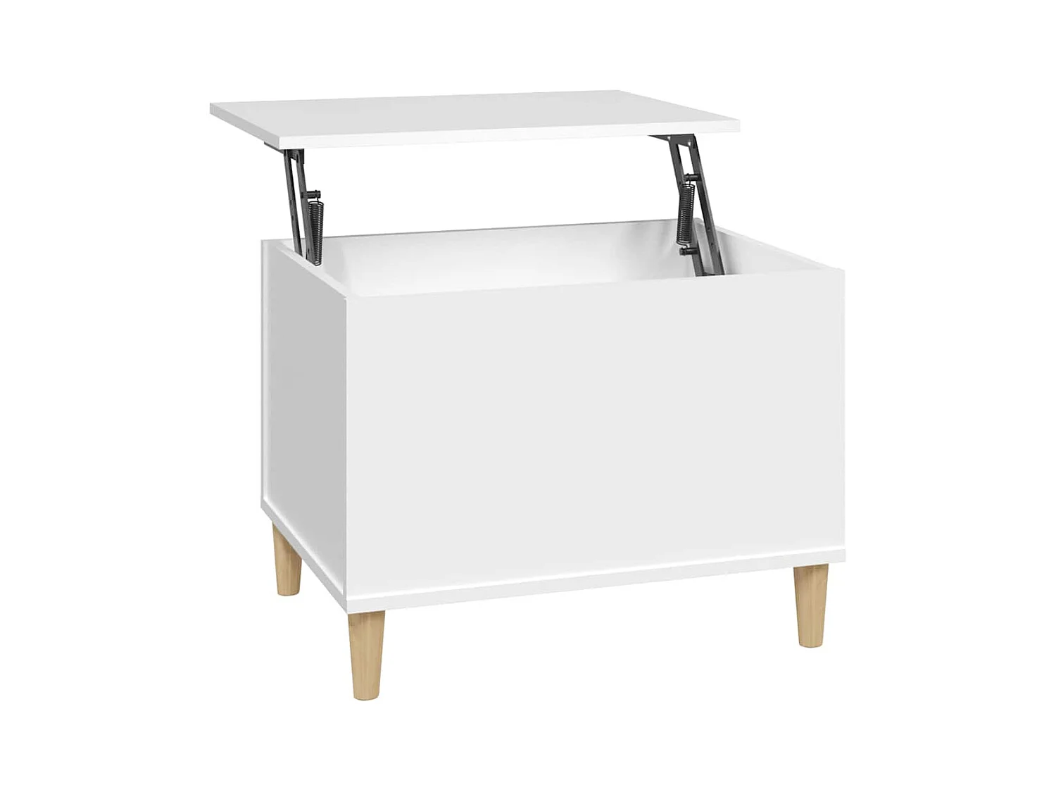 Table basse Blanc 60x44,5x45 cm Bois d'ingénierie