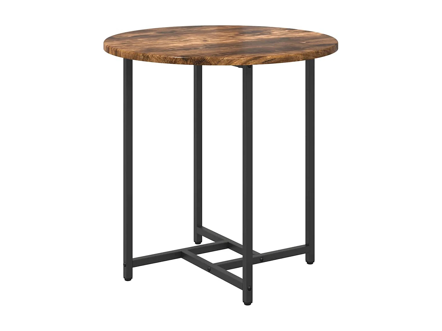 Ensemble de tables d'appoint 2 pcs Chêne fumé et noir