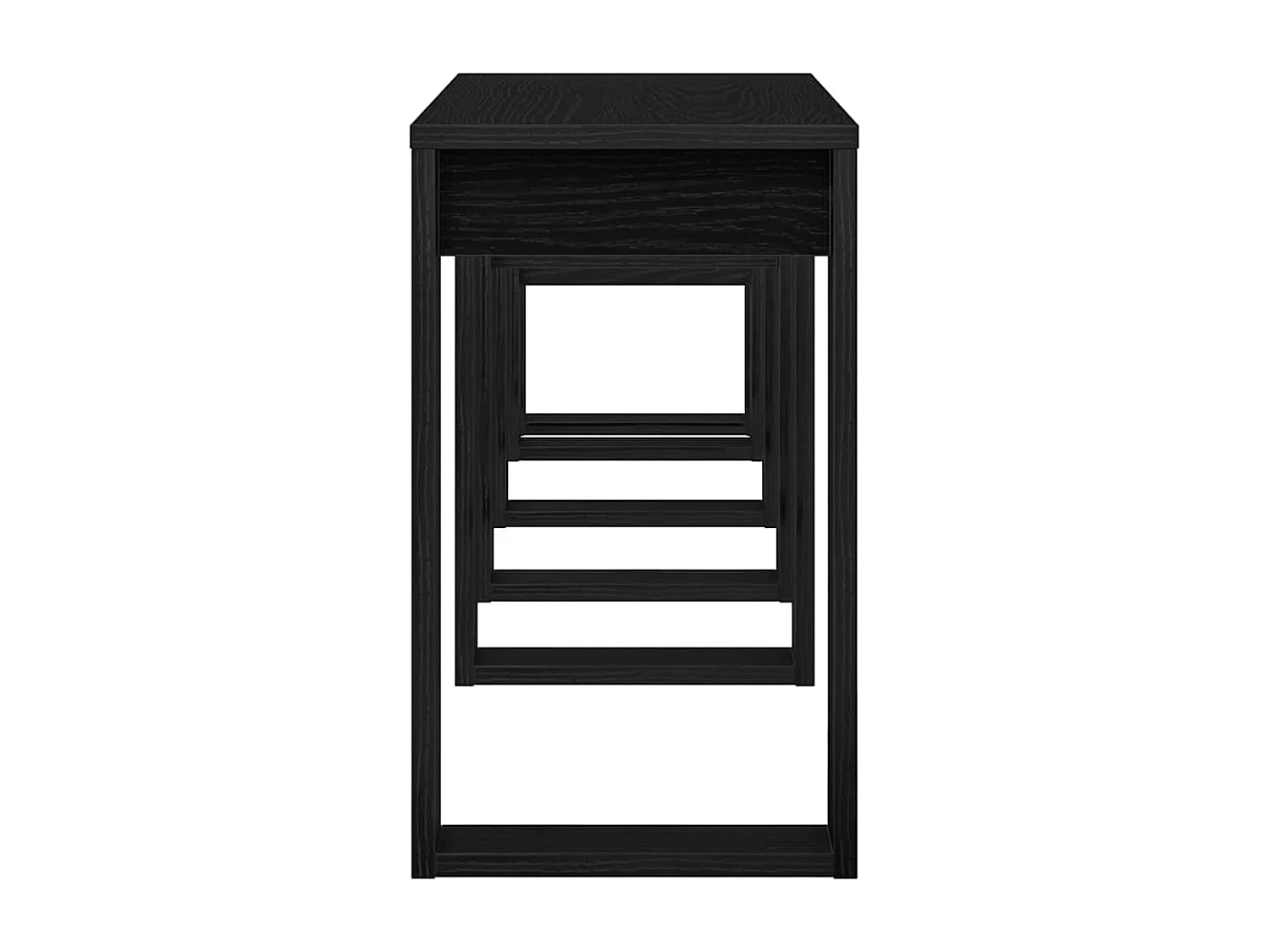 Bijzettafel 3 stuks Zwart Eiken 61 x 28 x 47 cm