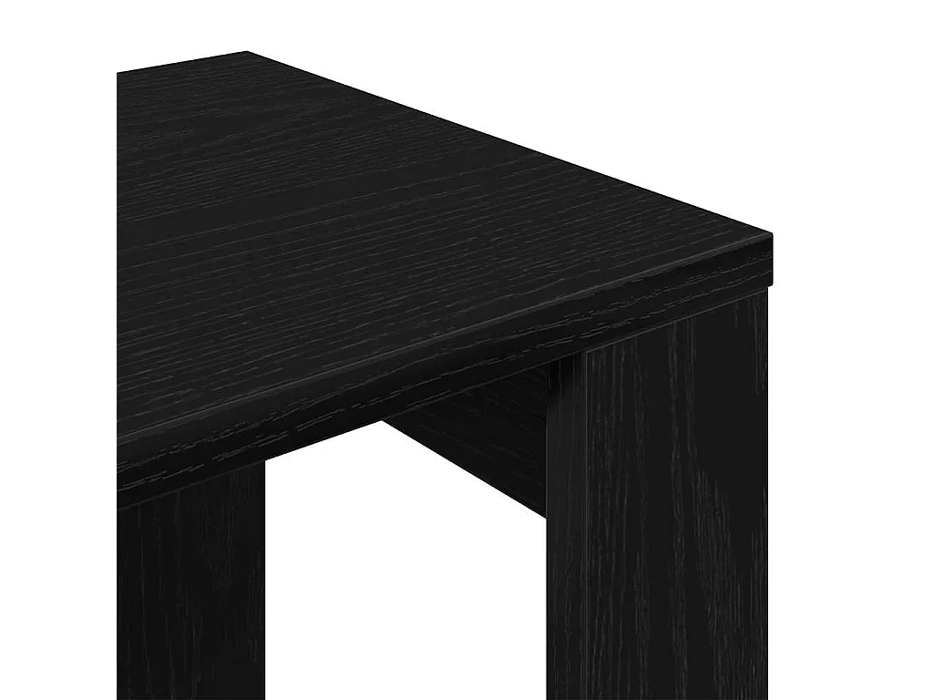 Bijzettafel 3 stuks Zwart Eiken 61 x 28 x 47 cm