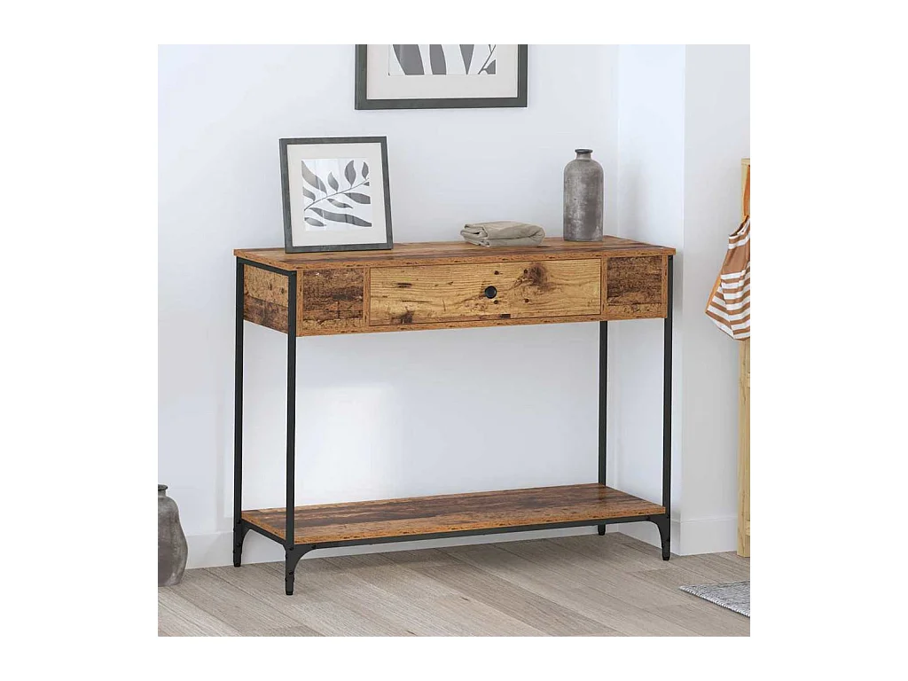 Table console Bois ancien 100 x 34.5 x 75 cm Bois d'ingénierie