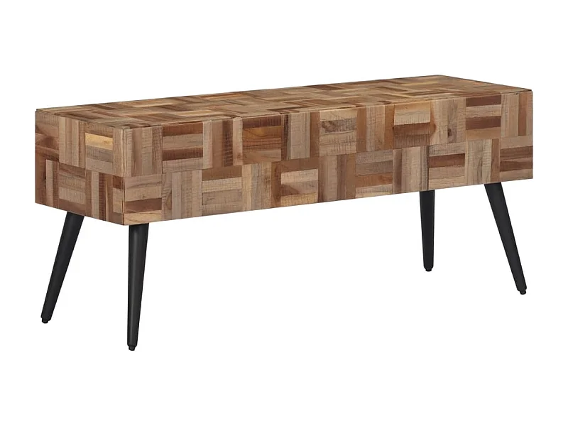 Bank 110x35x45 cm massief gerecycled teakhout