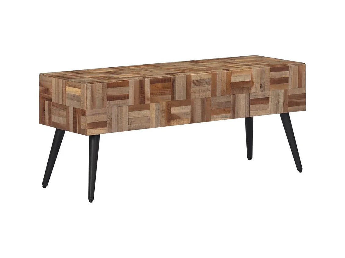 Banco 110x35x45 cm de teca maciza recuperada