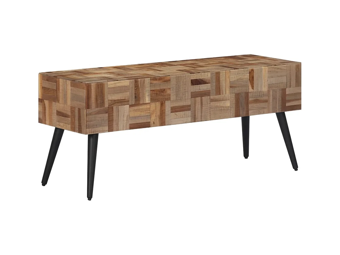 Banco 110x35x45 cm de teca maciza recuperada