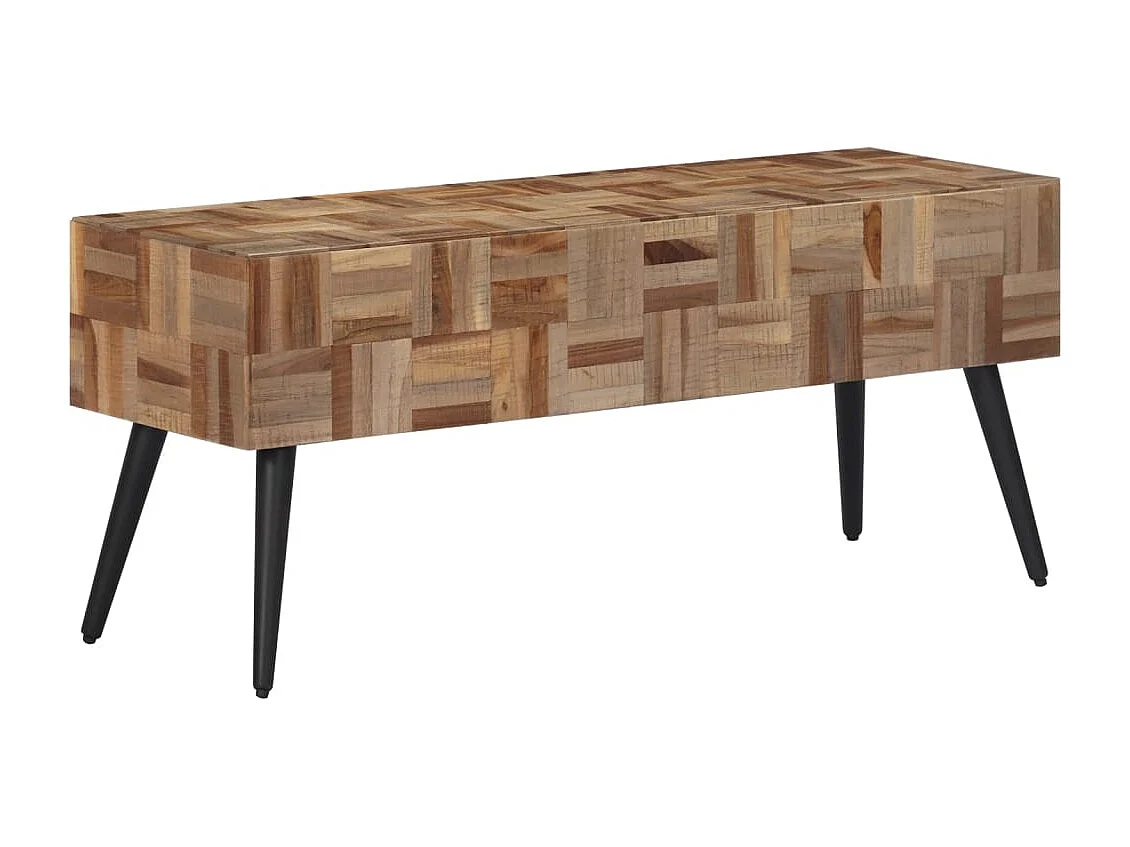 Banco 110x35x45 cm de teca maciza recuperada