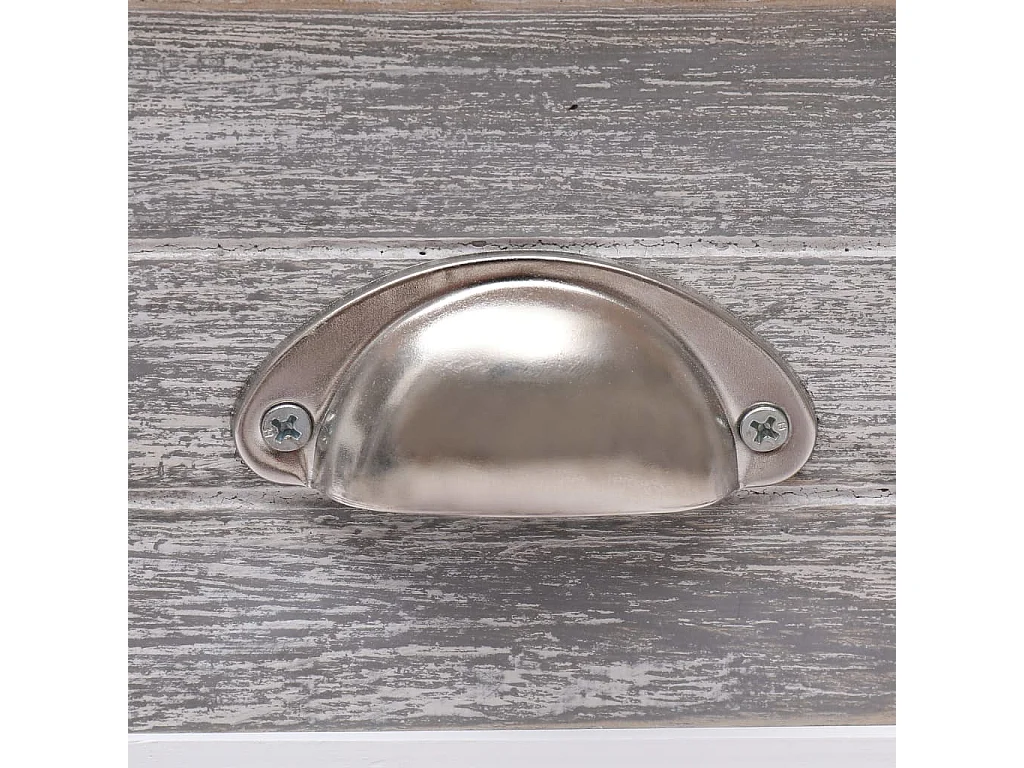 Tavolino grigio 40x40x40 cm in legno di Paulownia