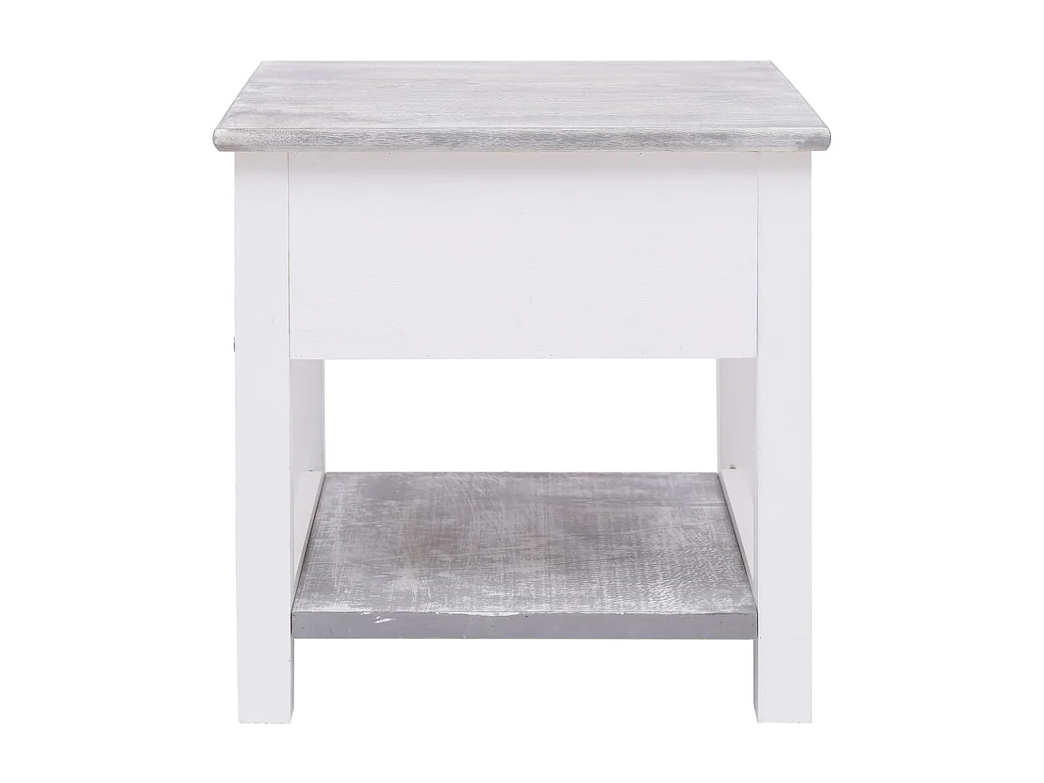 Table d'appoint Gris 40x40x40 cm Bois de Paulownia