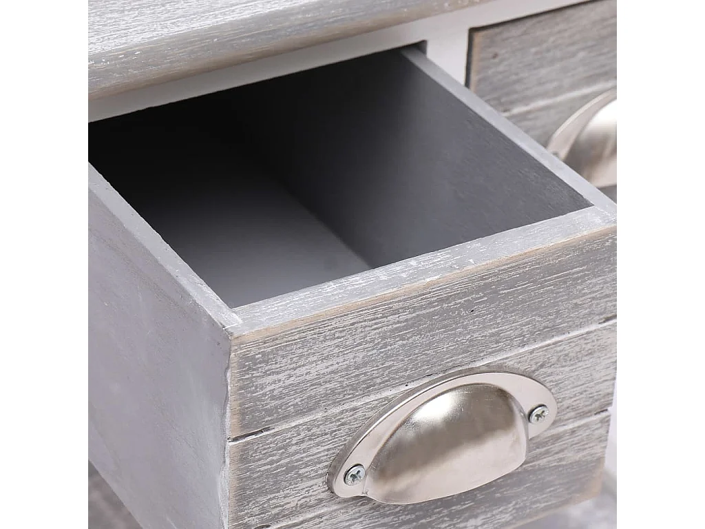 Table d'appoint Gris 40x40x40 cm Bois de Paulownia