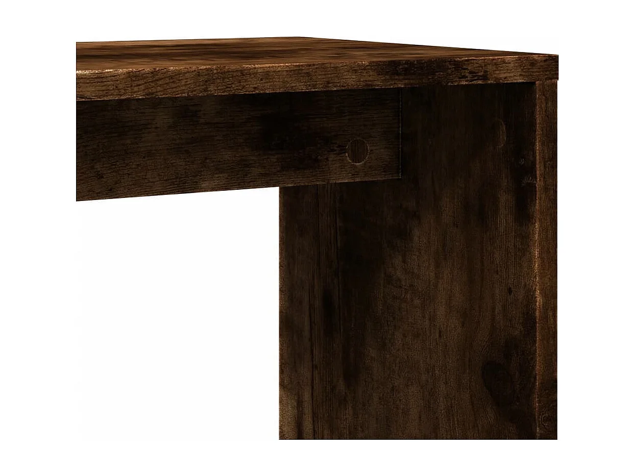 Bijzettafels 2 stuks gerookt eiken 50x30x50 cm bewerkt hout