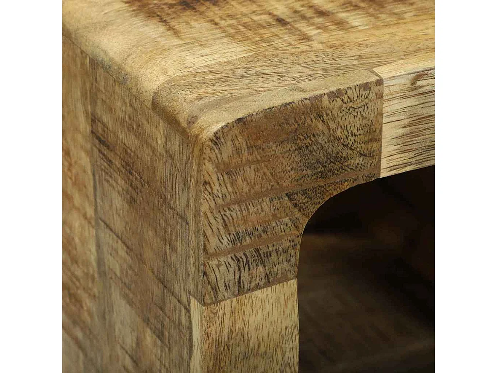 Meuble TV 2 pcs Marron Bois de manguier brut massif