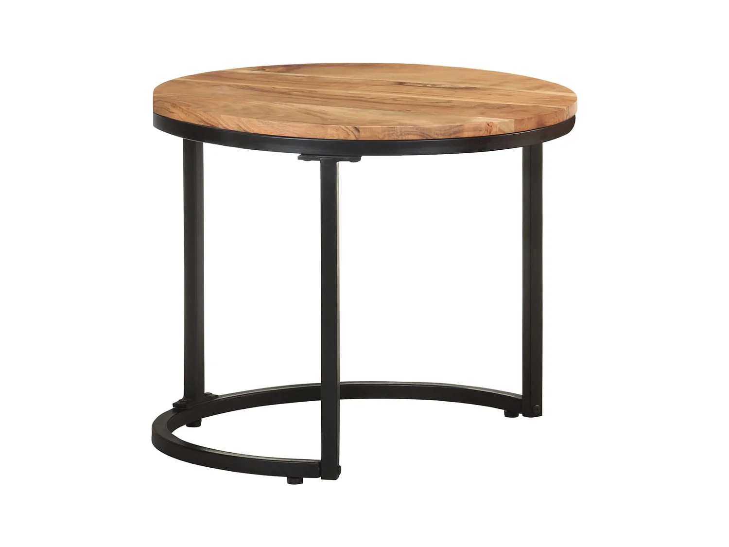 mesas auxiliares de madera maciza de acacia