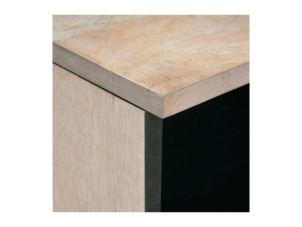 Witte salontafel 80 x 54 x 40 cm massief mangohout