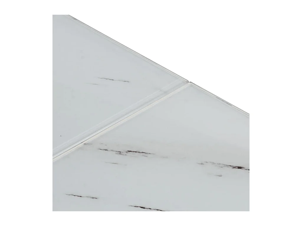 Table basse argenté acier inoxydable et verre trempé