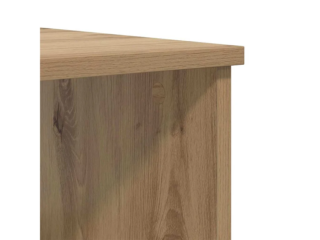 Table basse chêne artisanal 100 x 50 x 36 cm Bois d'ingénierie