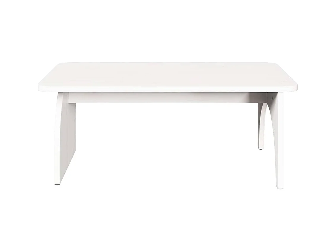 Table basse Blanc 80 x 50 x 31 cm Bois massif en pin