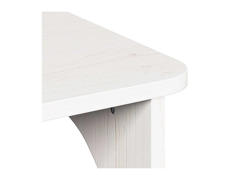 Table basse Blanc 80 x 50 x 31 cm Bois massif en pin