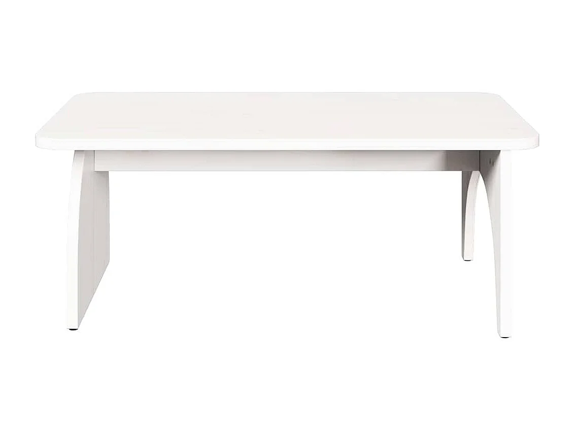 Couchtisch Weiß 80 x 50 x 31 cm Massivholz Kiefer