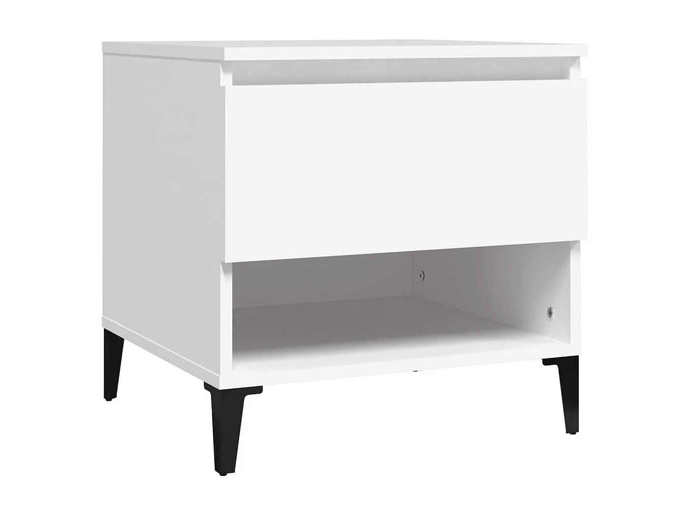 Tables d'appoint 2 pcs Blanc 50x46x50 cm Bois d’ingénierie