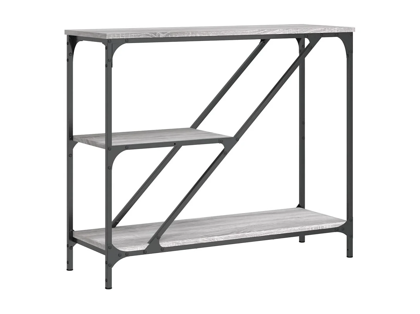 Table console sonoma gris 88,5x30x75 cm bois d'ingénierie
