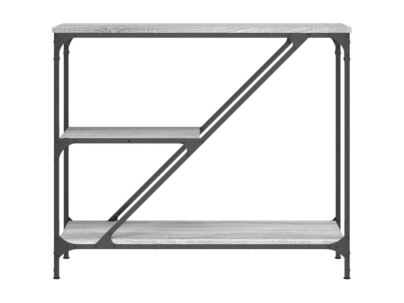 Table console sonoma gris 88,5x30x75 cm bois d'ingénierie