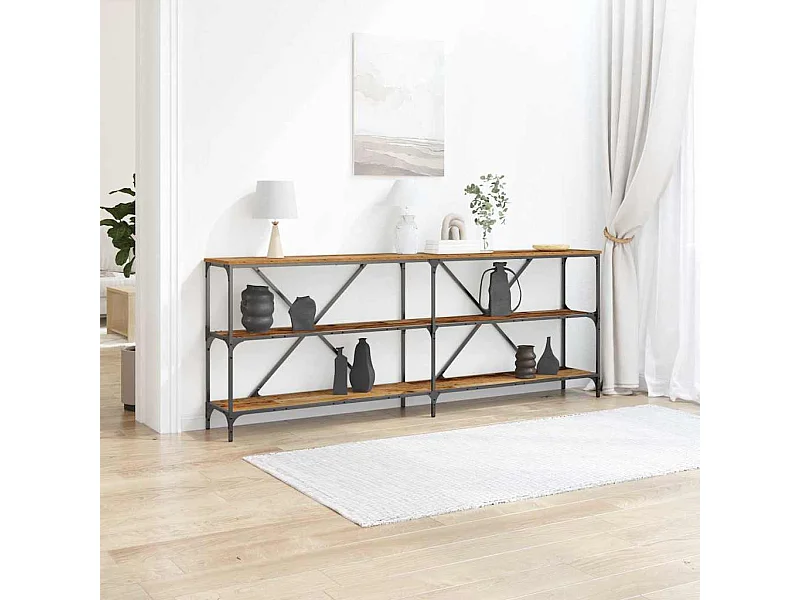 Tavolo consolle con ripiano Altro Legno Vecchio 180 x 30 x 75 cm