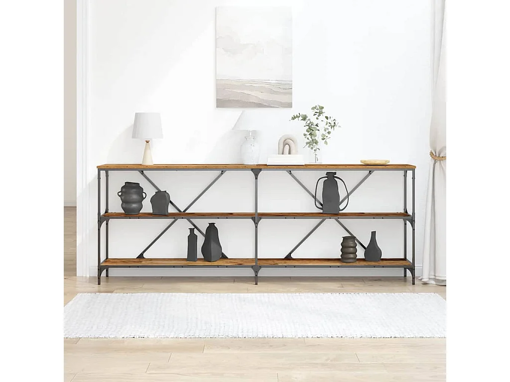 Tavolo consolle con ripiano Altro Legno Vecchio 180 x 30 x 75 cm