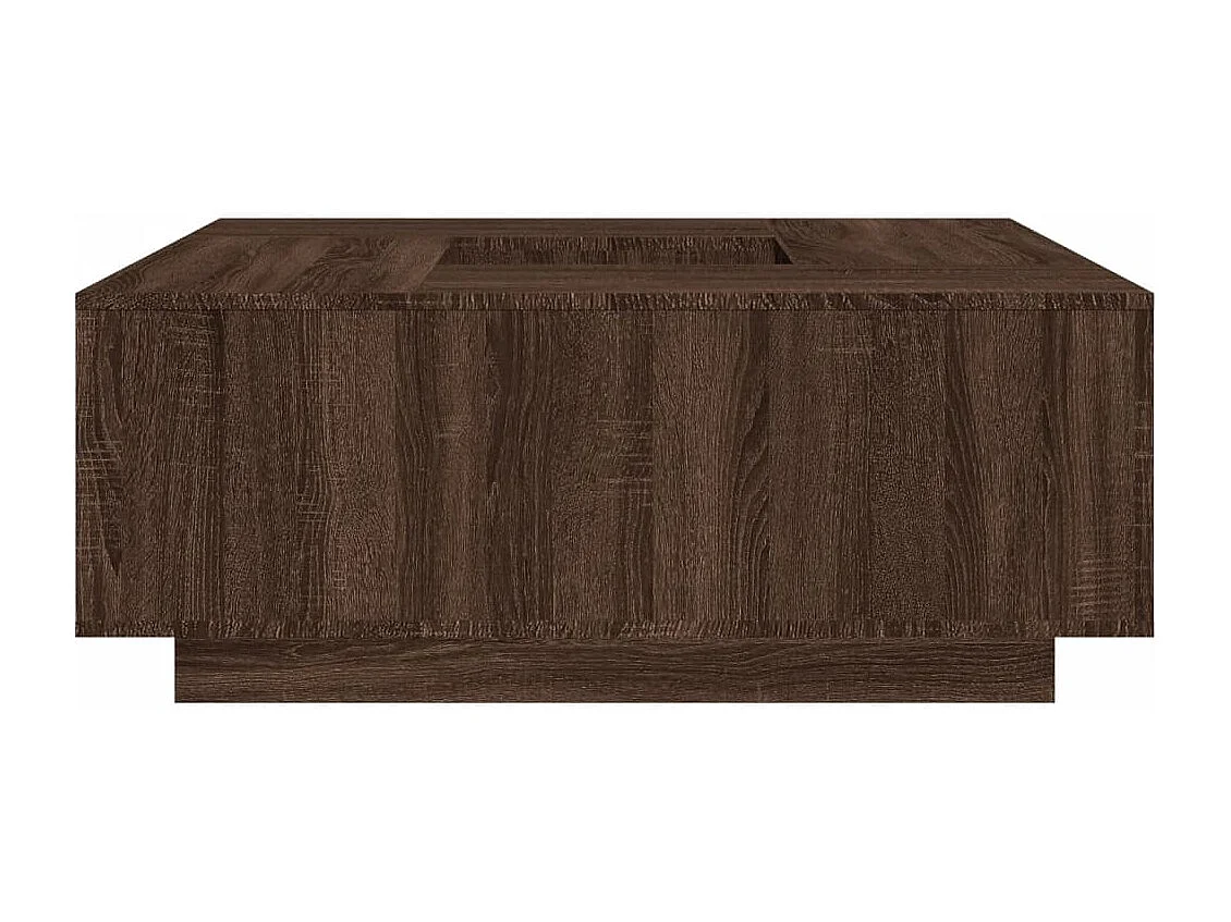 Mesa de centro roble marrón 100x100x40 cm madera de ingeniería