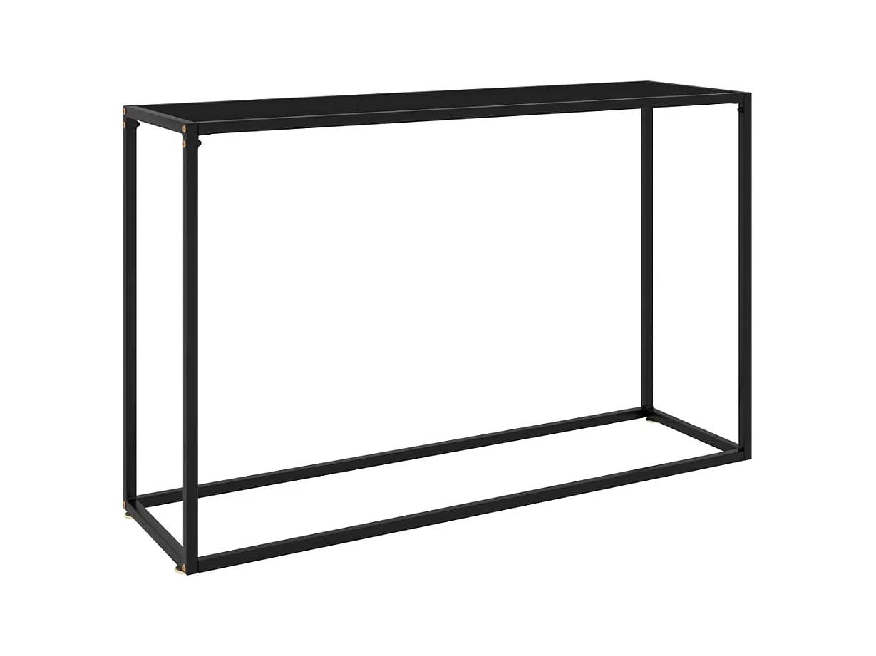 Consoletafel Zwart 120x35x75 cm Gehard glas