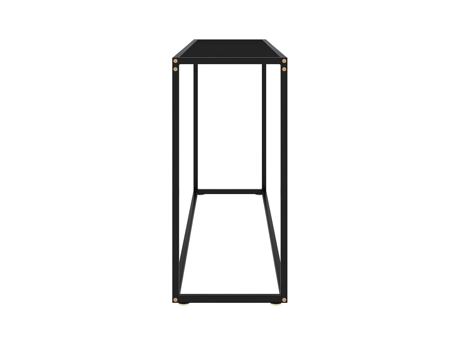 Consoletafel Zwart 120x35x75 cm Gehard glas