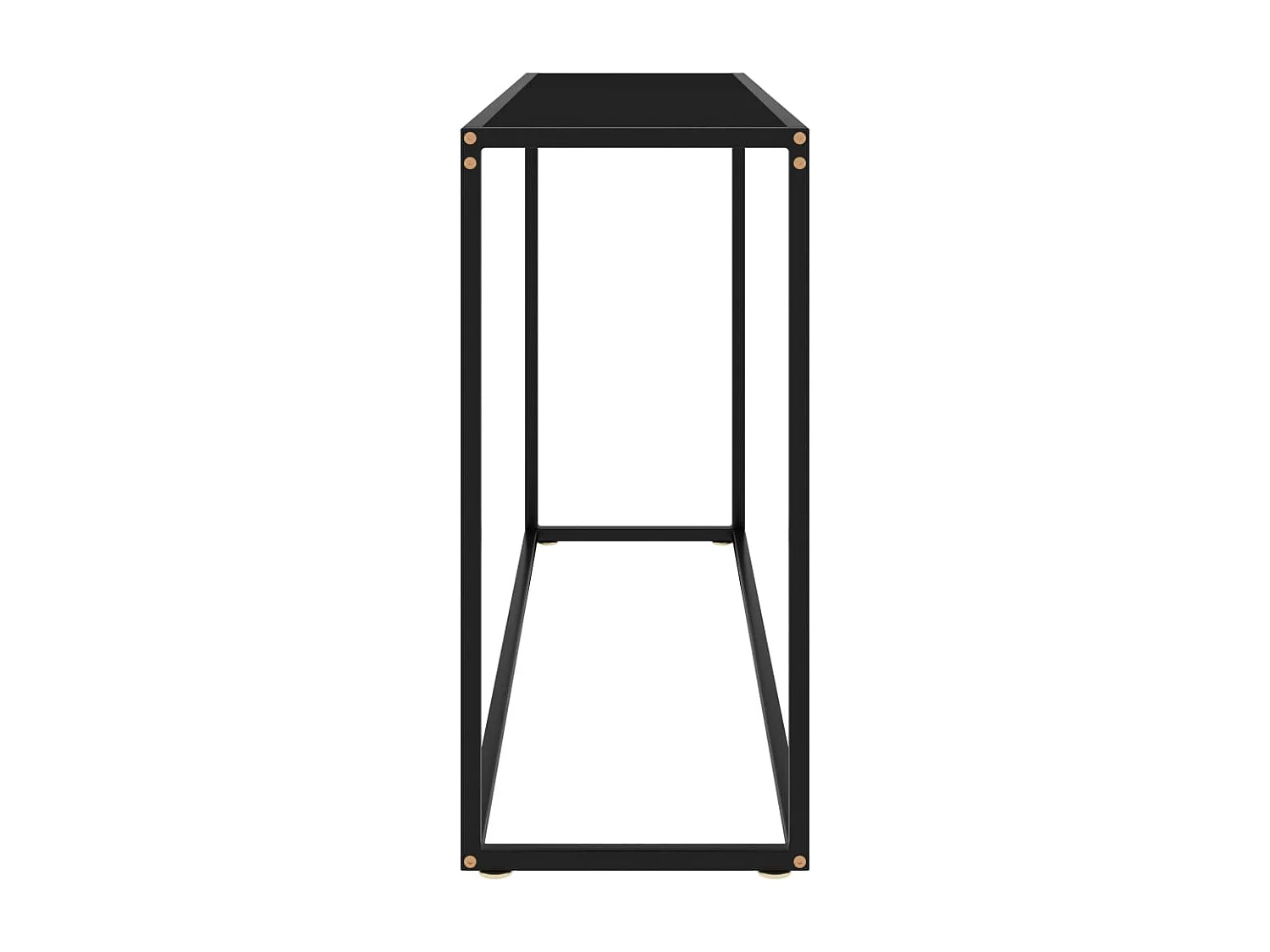 Consoletafel Zwart 120x35x75 cm Gehard glas