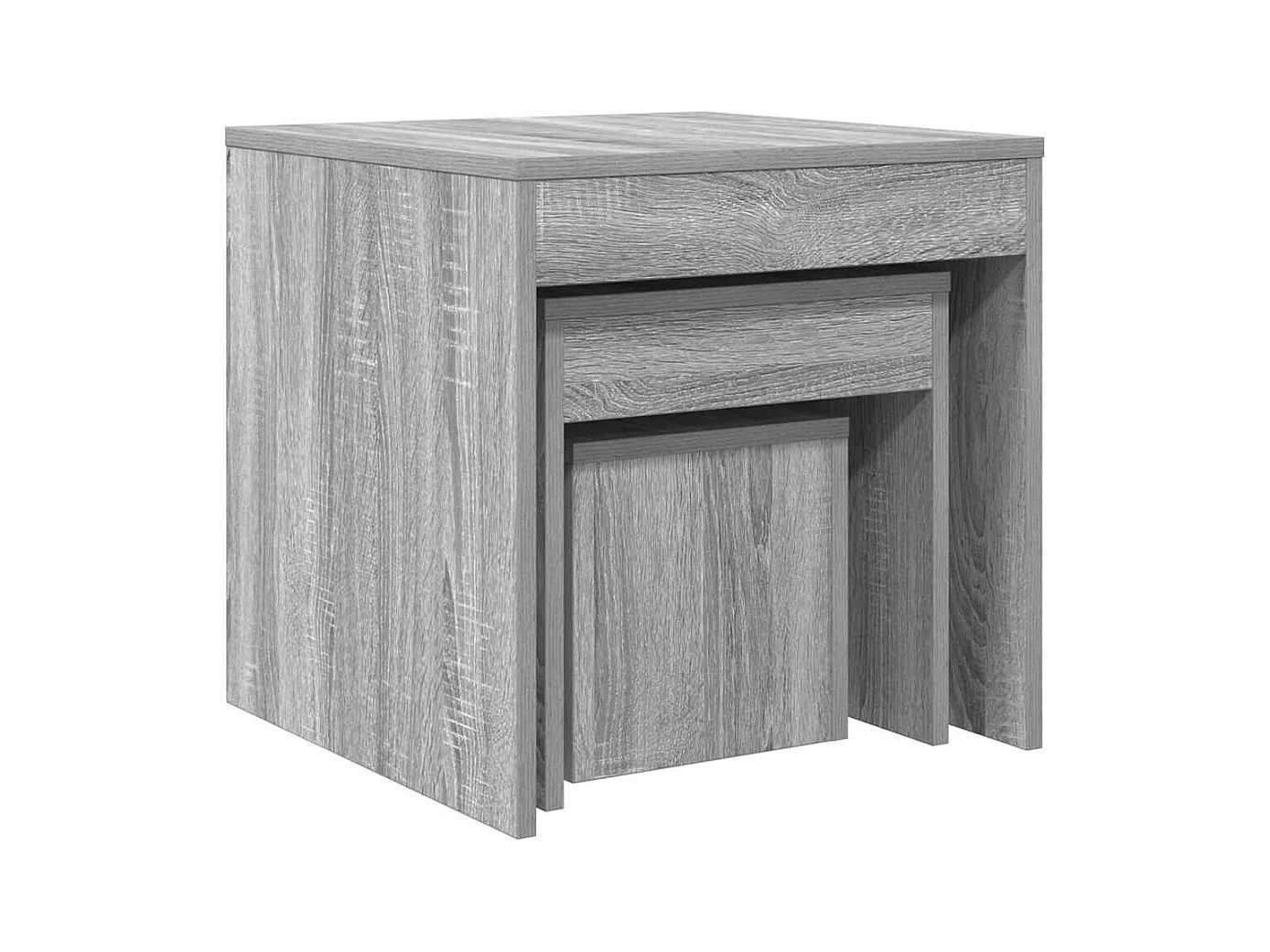 Tables gigognes 3 pcs Sonoma gris Bois d'ingénierie