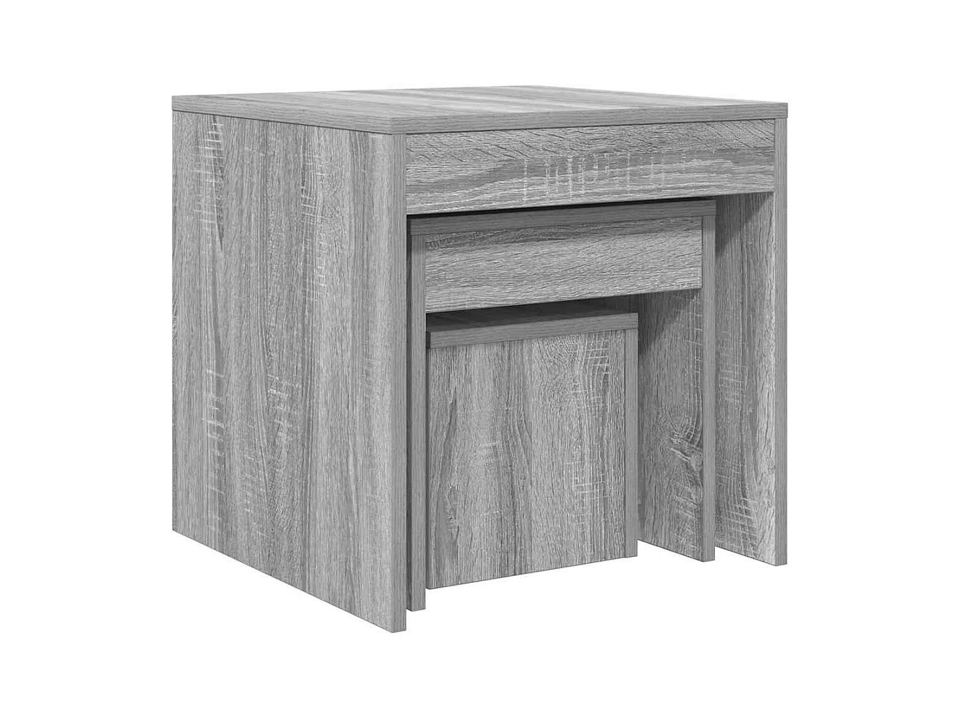 Tables gigognes 3 pcs Sonoma gris Bois d'ingénierie