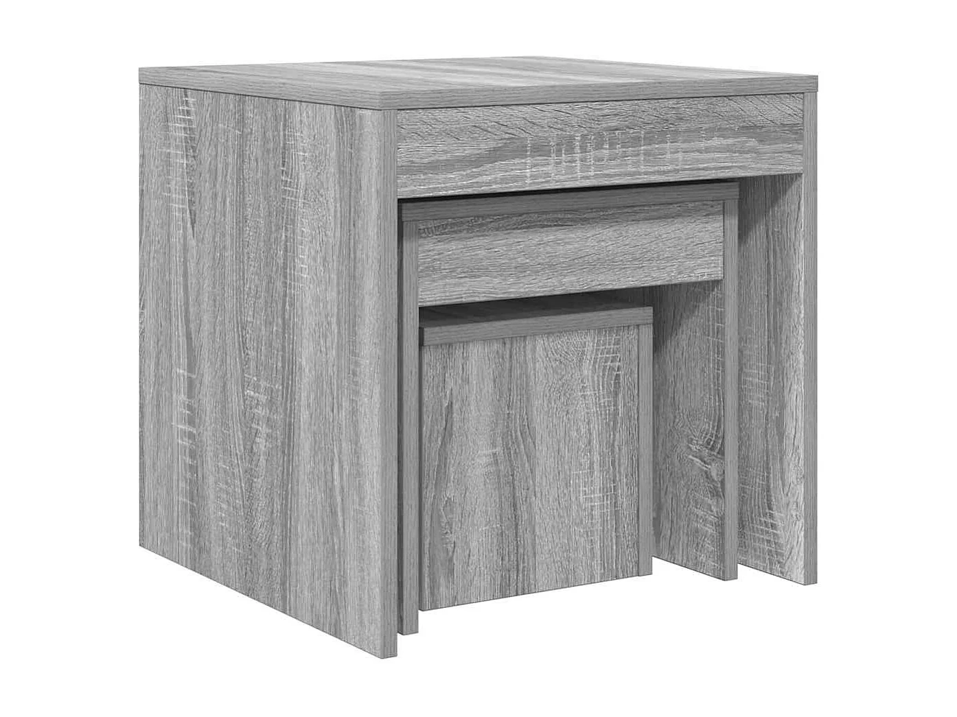 Tables gigognes 3 pcs Sonoma gris Bois d'ingénierie