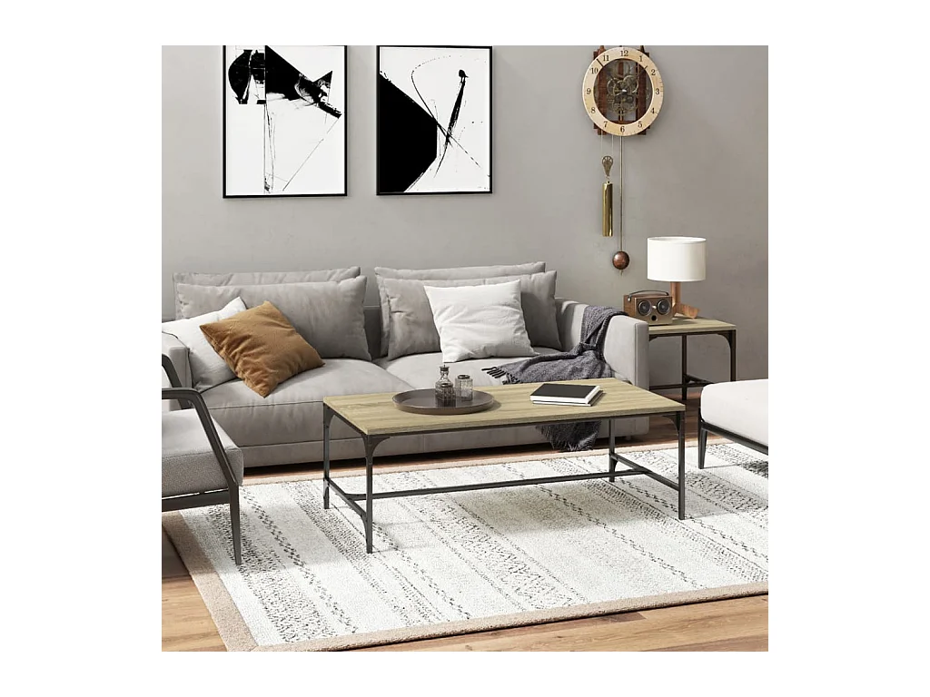 Sonoma Eiken Salontafel 100x50x35 cm Bewerkt Hout