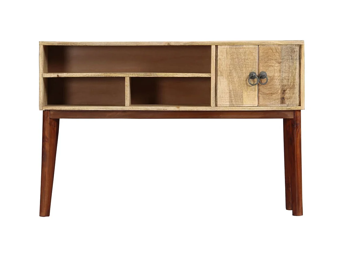 Consoletafel 115x30x76 cm Massief ruw mangohout