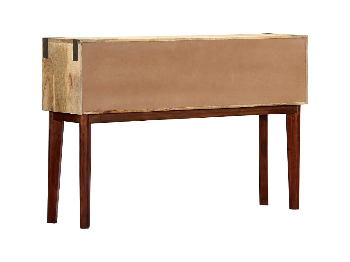 Consoletafel 115x30x76 cm Massief ruw mangohout