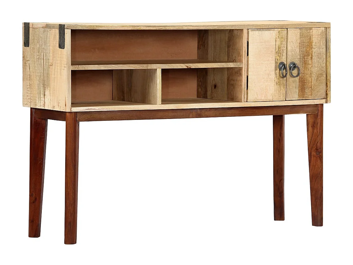 Consoletafel 115x30x76 cm Massief ruw mangohout