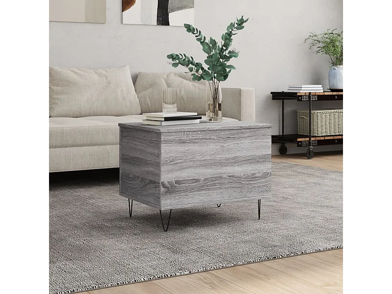 Table basse Sonoma gris 60x44,5x45 cm Bois d'ingénierie