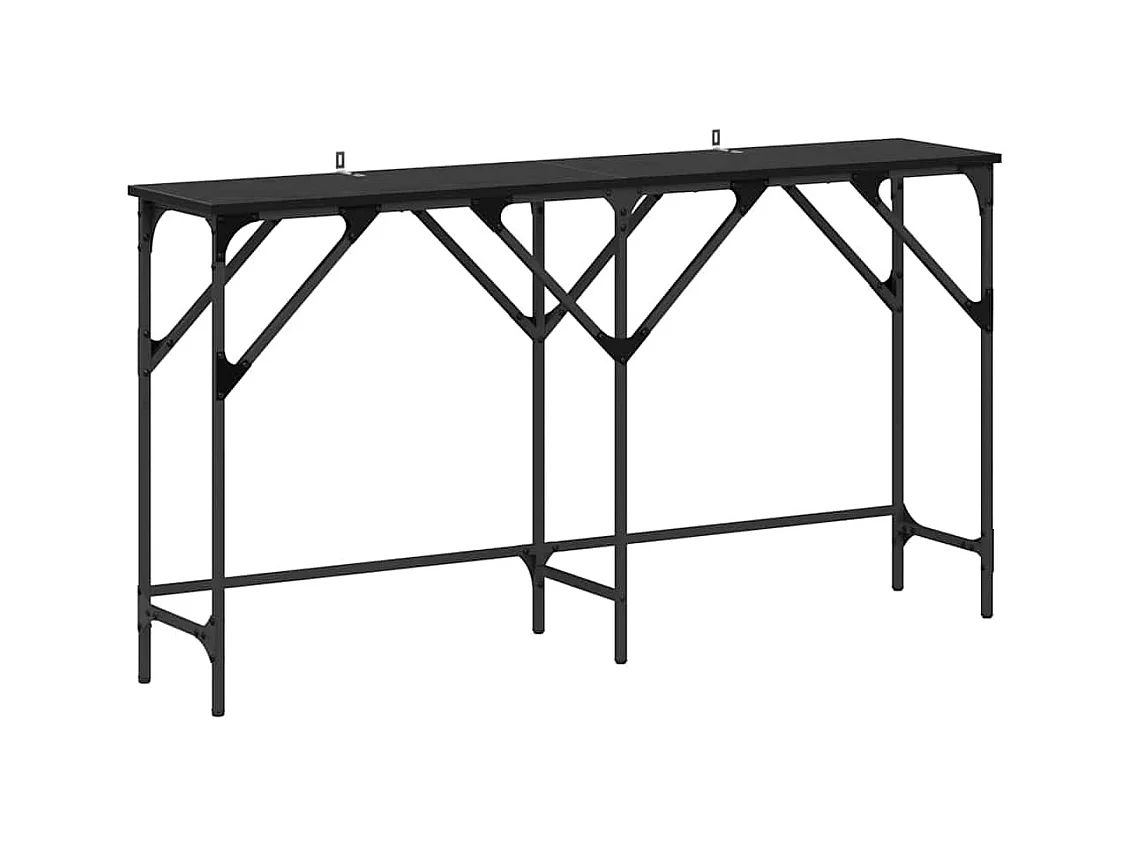 Table console Chêne noir 140 x 29 x 75 cm Bois d'ingénierie