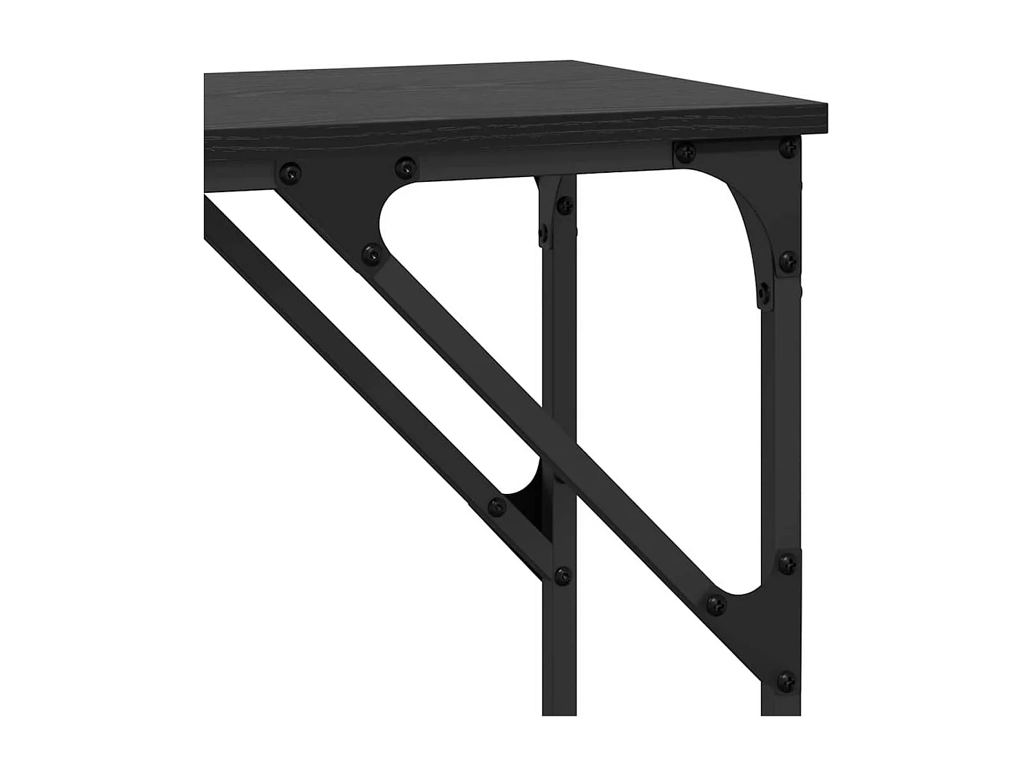 Consoletafel Zwarte eik 140 x 29 x 75 cm Bewerkt hout