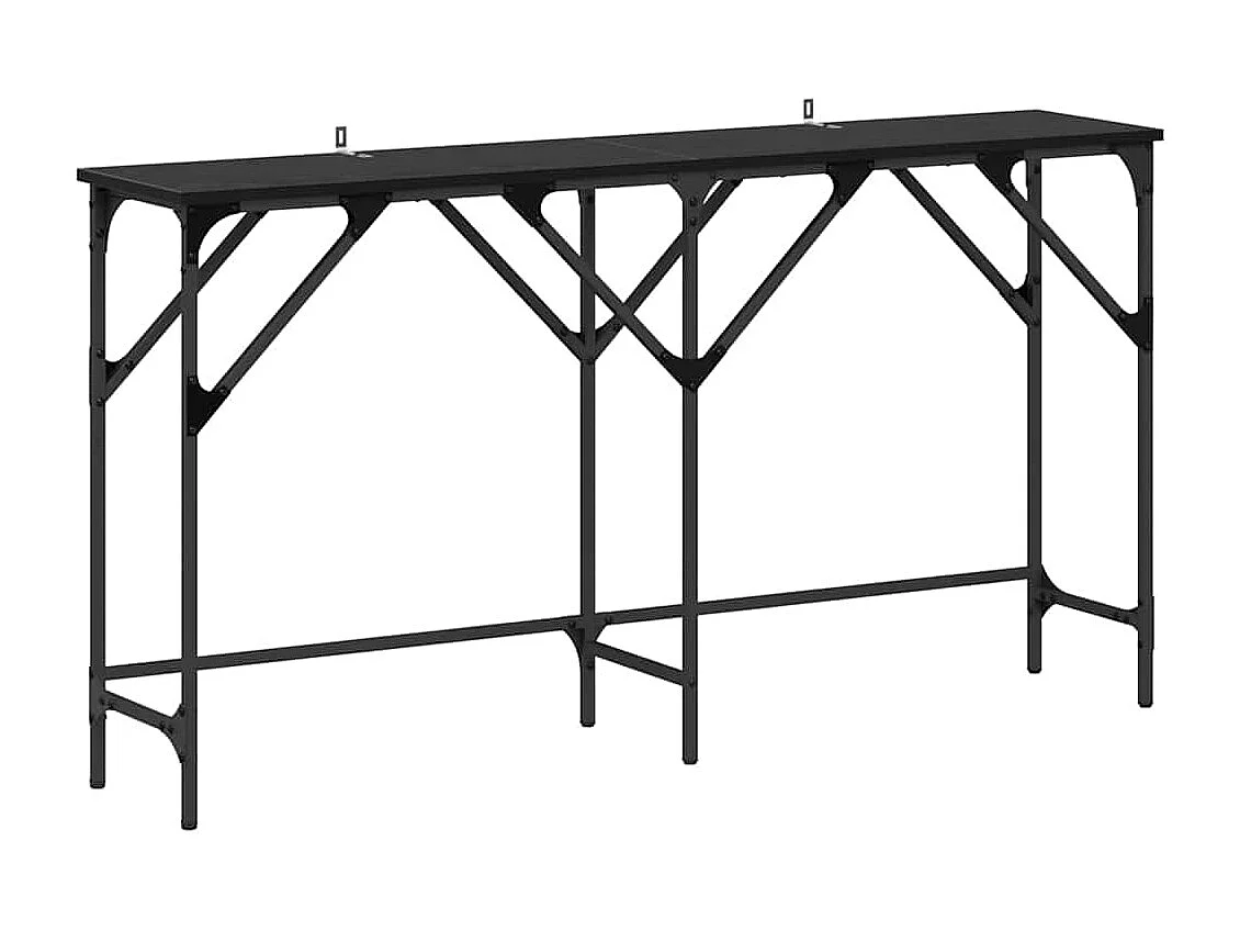 Table console Chêne noir 140 x 29 x 75 cm Bois d'ingénierie