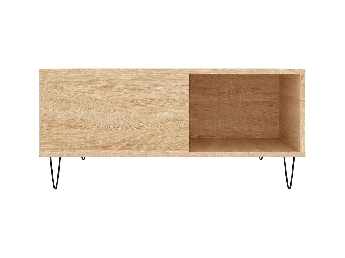 Mesa de centro de roble Sonoma 80x80x36,5 cm madera de ingeniería