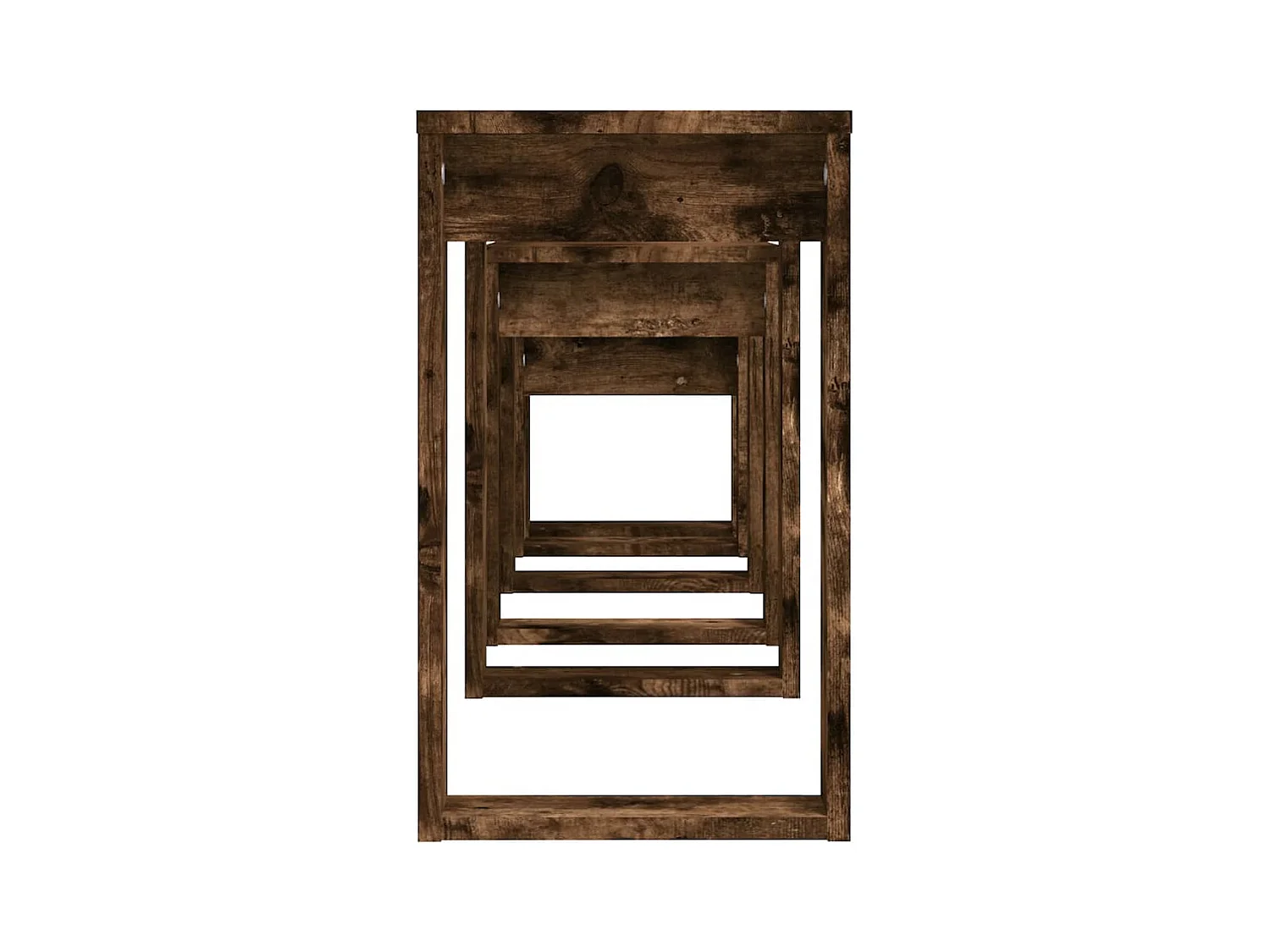 Tables gigognes 3 pcs Chêne fumé Bois d'ingénierie