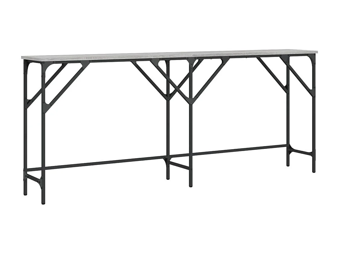 Table console sonoma gris 180x29x75 cm bois d'ingénierie